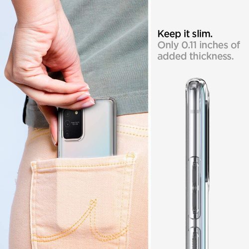 Samsung G770F Galaxy S10 Lite ütésálló hátlap - Spigen Liquid Crystal - átlátszó