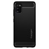 Samsung A415F Galaxy A41 ütésálló hátlap - Spigen Rugged Armor - fekete