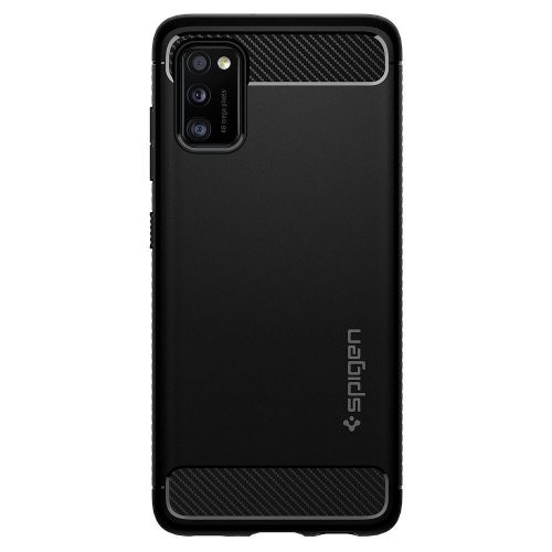 Samsung A415F Galaxy A41 ütésálló hátlap - Spigen Rugged Armor - fekete