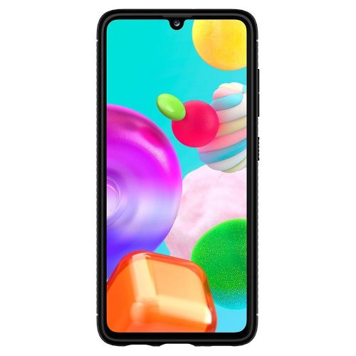 Samsung A415F Galaxy A41 ütésálló hátlap - Spigen Rugged Armor - fekete