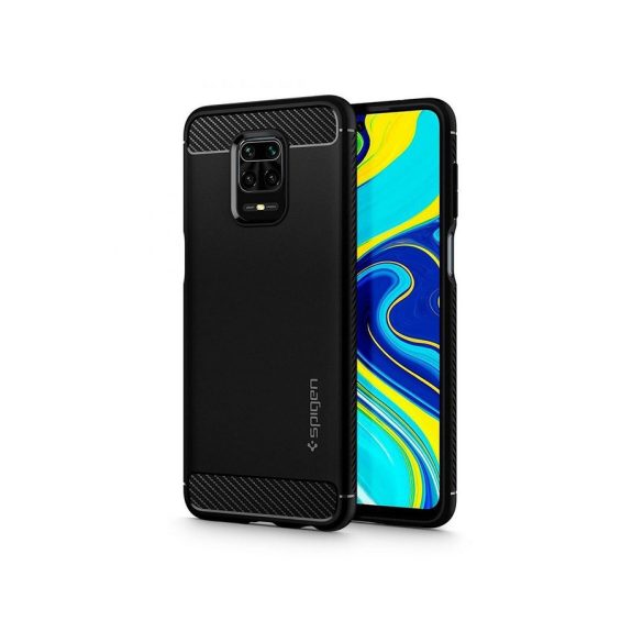 Xiaomi Redmi Note 9 Pro/Note 9 Pro Max/Note 9S ütésálló hátlap - Spigen Rugged Armor - fekete