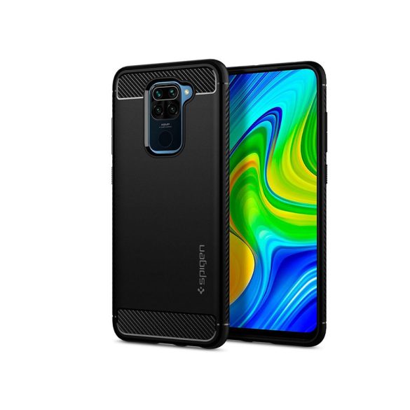 Xiaomi Redmi Note 9 ütésálló hátlap - Spigen Rugged Armor - fekete