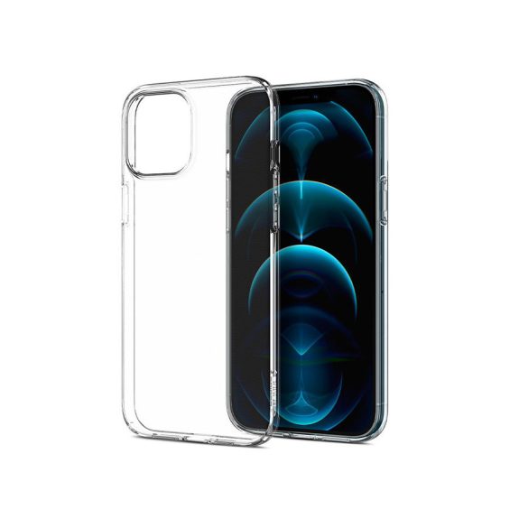 Apple iPhone 12/12 Pro ütésálló hátlap - Spigen Liquid Crystal - átlátszó