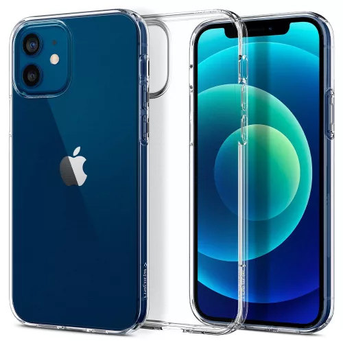 Apple iPhone 12/12 Pro ütésálló hátlap - Spigen Liquid Crystal - átlátszó