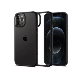   Apple iPhone 12/12 Pro ütésálló hátlap - Spigen Ultra Hybrid - fekete/átlátszó
