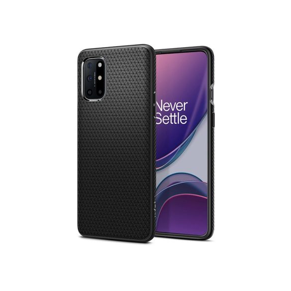 OnePlus 8T/9R ütésálló hátlap - Spigen Liquid Air - fekete