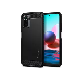   Xiaomi Redmi Note 10/Note 10S ütésálló hátlap - Spigen Rugged Armor - fekete