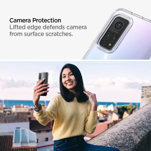 Xiaomi Mi 10T/Mi 10T Pro ütésálló hátlap - Spigen Liquid Crystal - átlátszó