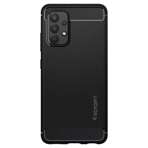 Samsung A725F Galaxy A72 4G/A726B Galaxy A72 5G ütésálló hátlap - Spigen Rugged Armor - fekete