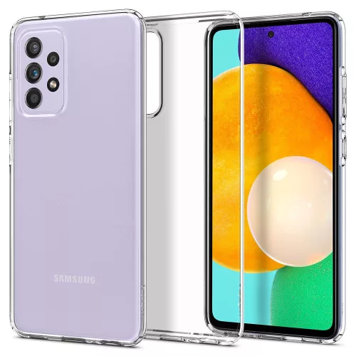 Samsung A725F Galaxy A72 4G/A726B Galaxy A72 5G ütésálló hátlap - Spigen Liquid Crystal - átlátszó