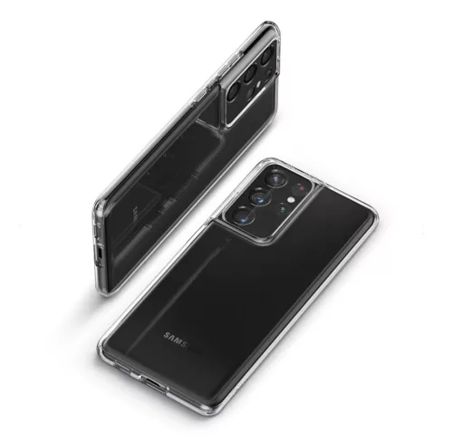 Samsung G998F Galaxy S21 Ultra ütésálló hátlap - Spigen Liquid Crystal - átlátszó