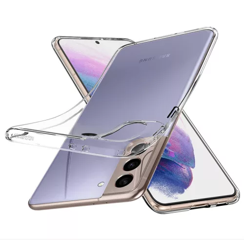 Samsung G990F Galaxy S21 ütésálló hátlap - Spigen Liquid Crystal - átlátszó