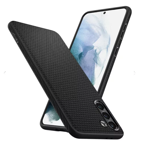 Samsung G990F Galaxy S21 ütésálló hátlap - Spigen Liquid Air - fekete