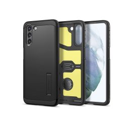   Samsung G990F Galaxy S21 ütésálló hátlap - Spigen Tough Armor - fekete