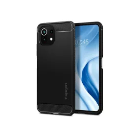   Xiaomi Mi 11 Lite LTE/11 Lite 5G ütésálló hátlap - Spigen Rugged Armor - fekete