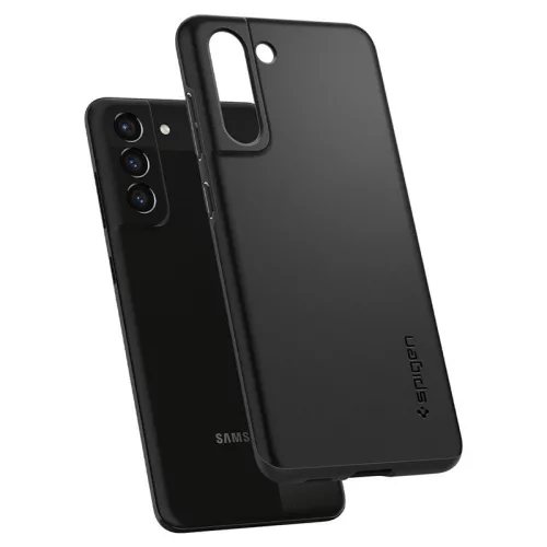 Samsung G990B Galaxy S21 FE 5G ütésálló hátlap - Spigen Thin Fit - fekete