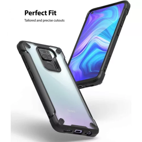 Xiaomi Redmi Note 9 ütésálló hátlap - Ringke Fusion X - fekete