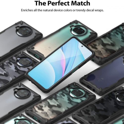 Xiaomi Mi 10T Lite 5G ütésálló hátlap - Ringke Fusion X - fekete