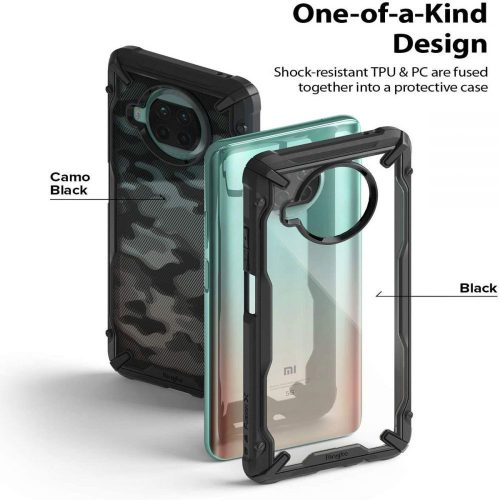 Xiaomi Mi 10T Lite 5G ütésálló hátlap - Ringke Fusion X - fekete