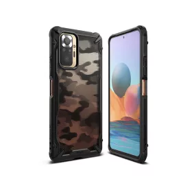   Xiaomi Redmi Note 10 Pro/10 Pro Max ütésálló hátlap - Ringke Fusion X -         terepszínű fekete