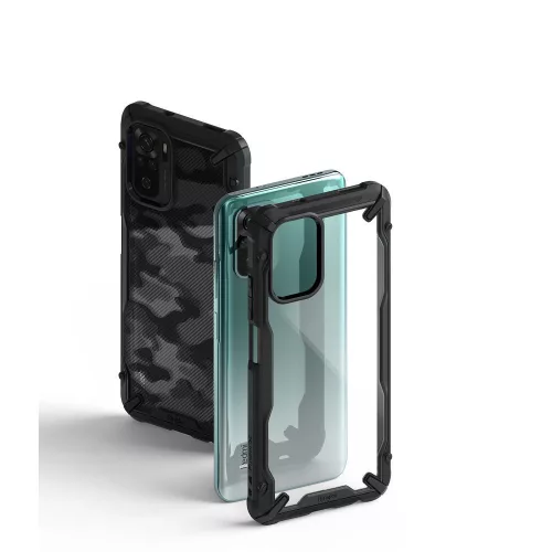 Xiaomi Redmi Note 10/Note 10S ütésálló hátlap - Ringke Fusion X - fekete