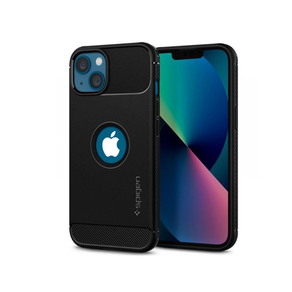 Apple iPhone 13 Mini ütésálló hátlap - Spigen Rugged Armor - fekete