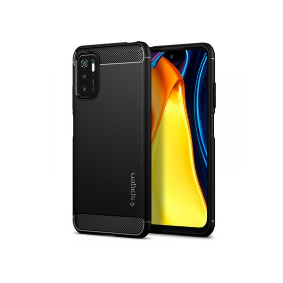 Xiaomi Redmi Note 10 5G/Poco M3 Pro 5G ütésálló hátlap - Spigen Rugged Armor - fekete