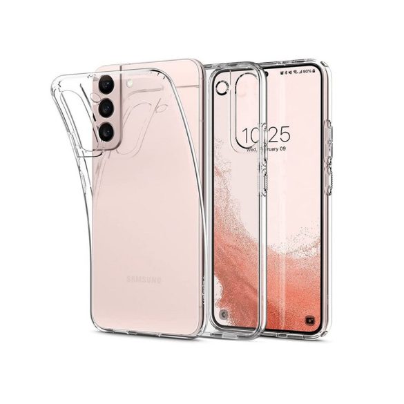 Samsung S901B Galaxy S22 5G ütésálló hátlap - Spigen Liquid Crystal - átlátszó