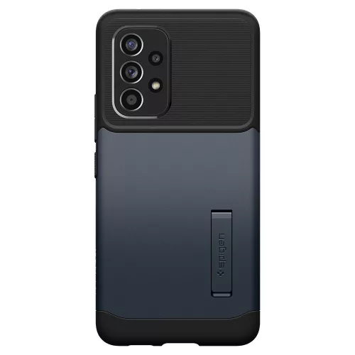 Samsung A536U Galaxy A53 5G ütésálló hátlap - Spigen Slim Armor - fekete/metál