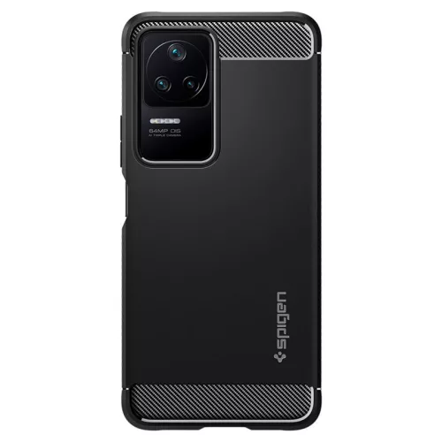 Xiaomi Poco F4 ütésálló hátlap - Spigen Rugged Armor - fekete