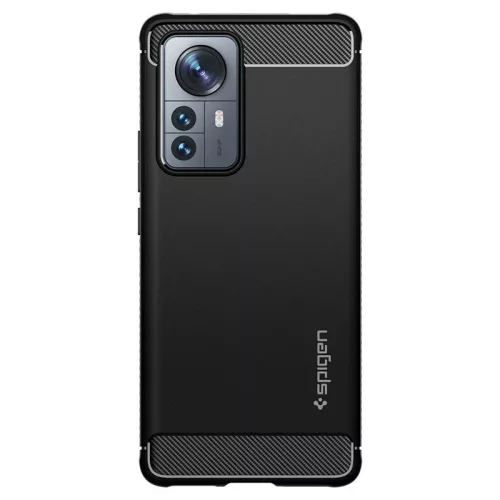 Xiaomi 12T/12T Pro ütésálló hátlap - Spigen Rugged Armor - fekete