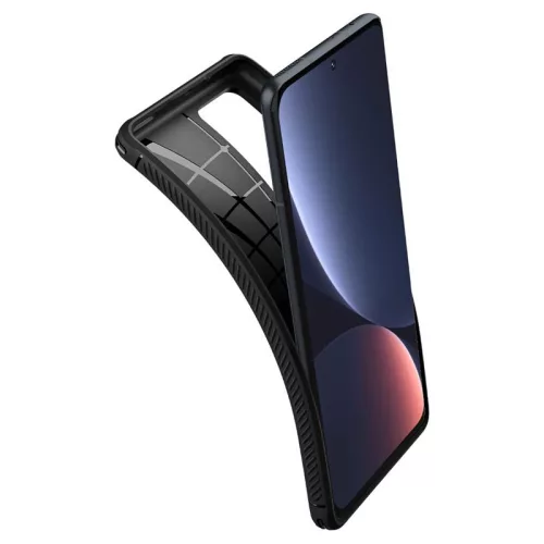 Xiaomi 12T/12T Pro ütésálló hátlap - Spigen Rugged Armor - fekete
