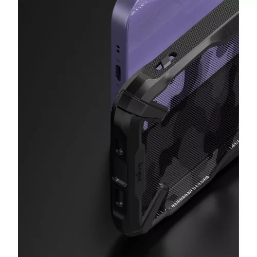 Apple iPhone 13 ütésálló hátlap - Ringke Fusion X - terepszínű fekete