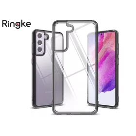   Samsung G990B Galaxy S21 FE 5G ütésálló hátlap - Ringke Fusion - fekete/átlátszó