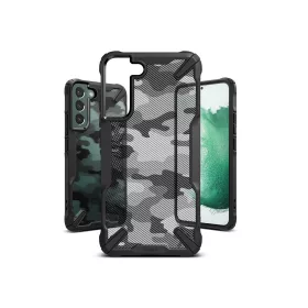   Samsung S906B Galaxy S22+ 5G ütésálló hátlap - Ringke Fusion X - terepszínű     fekete