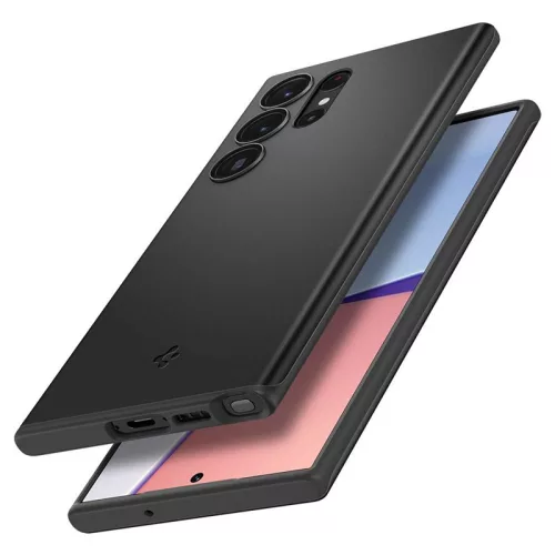 Samsung SM-S918 Galaxy S23 Ultra ütésálló hátlap - Spigen Thin Fit - fekete