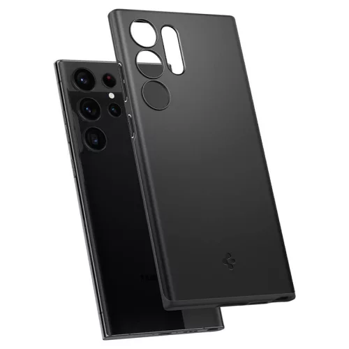 Samsung SM-S918 Galaxy S23 Ultra ütésálló hátlap - Spigen Thin Fit - fekete