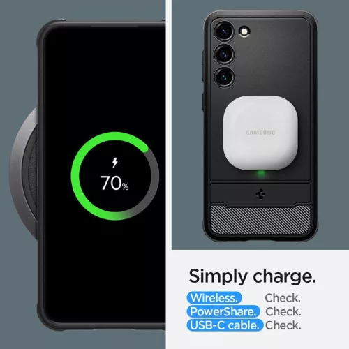 Samsung SM-S916 Galaxy S23+ ütésálló hátlap - Spigen Rugged Armor - fekete