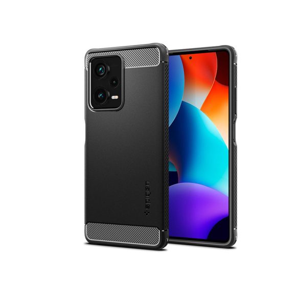 Xiaomi Redmi Note 12 Pro+ 5G ütésálló hátlap - Spigen Rugged Armor - fekete