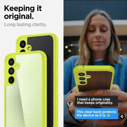 Samsung SM-A546 Galaxy A54 5G ütésálló hátlap - Spigen Ultra Hybrid -           lime/átlátszó