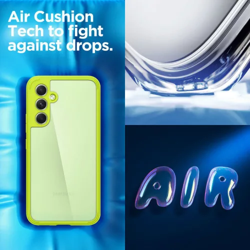 Samsung SM-A546 Galaxy A54 5G ütésálló hátlap - Spigen Ultra Hybrid -           lime/átlátszó