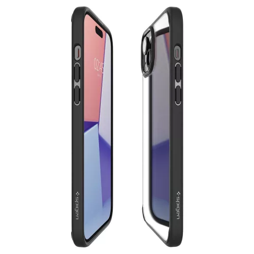 Apple iPhone 15 Plus ütésálló hátlap - Spigen Ultra Hybrid - fekete/átlátszó