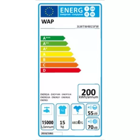 Whirlpool 3LWTW4815FW mosógép felültöltős félipari