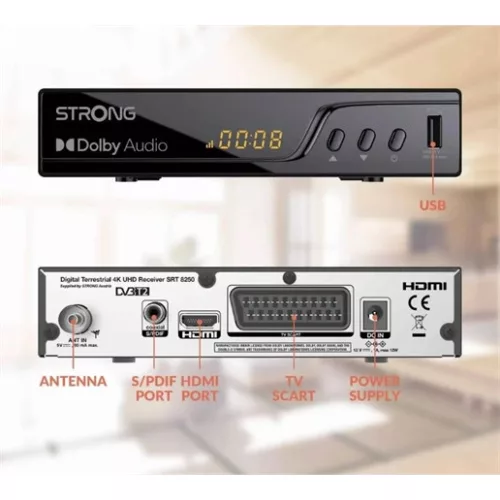 Strong SRT8250 set top box 4k földfelszíni vevőkészülék