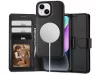 Tech-Protect Wallet flipes bőrtok + Magsafe hátlap - Apple iPhone 15 Plus -     fekete