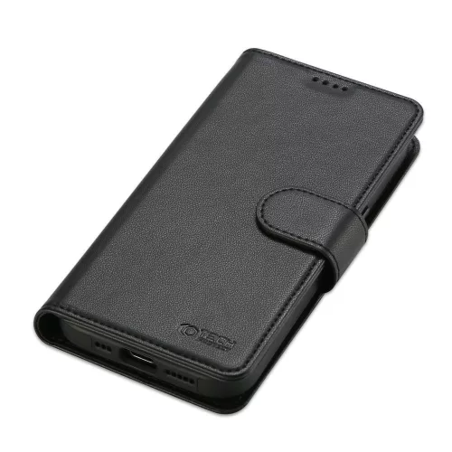 Tech-Protect Wallet flipes bőrtok + Magsafe hátlap - Apple iPhone 15 Plus -     fekete