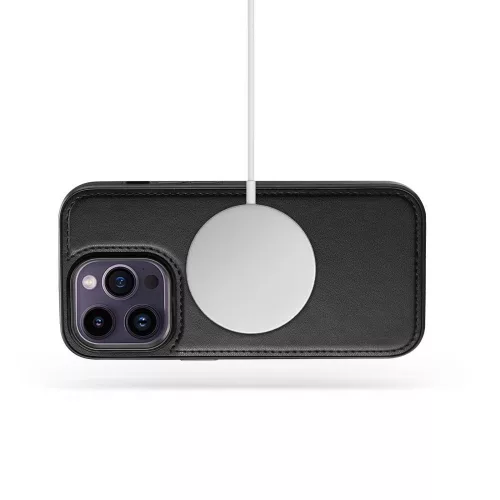 Tech-Protect Wallet flipes bőrtok + Magsafe hátlap - Apple iPhone 15 Plus -     fekete