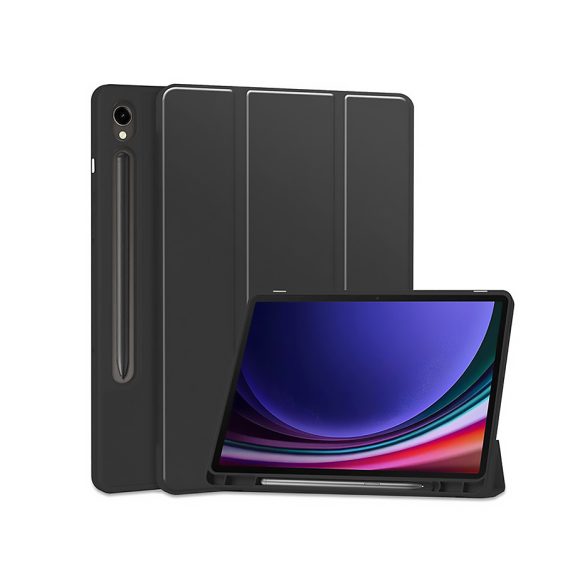 Samsung X710/X716B Galaxy Tab S9 11.0 tablet tok (Smart Case) on/off funkcióval,Pencil tartóval - Tech-Protect - fekete (ECO csomagolás)