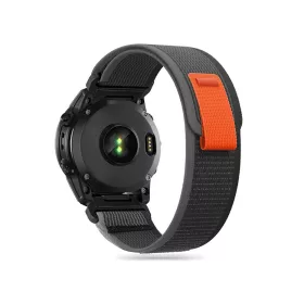   Garmin Fenix 3 / 5X / 3HR / 5X Plus / 6X / 6X Pro / 7X nylon óraszíj -          fekete/narancs (ECO csomagolás)