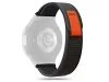 Samsung Galaxy Watch 4 / 5 / 5 Pro / 6 nylon 20 mm-es sportszíj -               40/42/43/44/45/46/47 mm - fekete/narancs (ECO csomagolás)